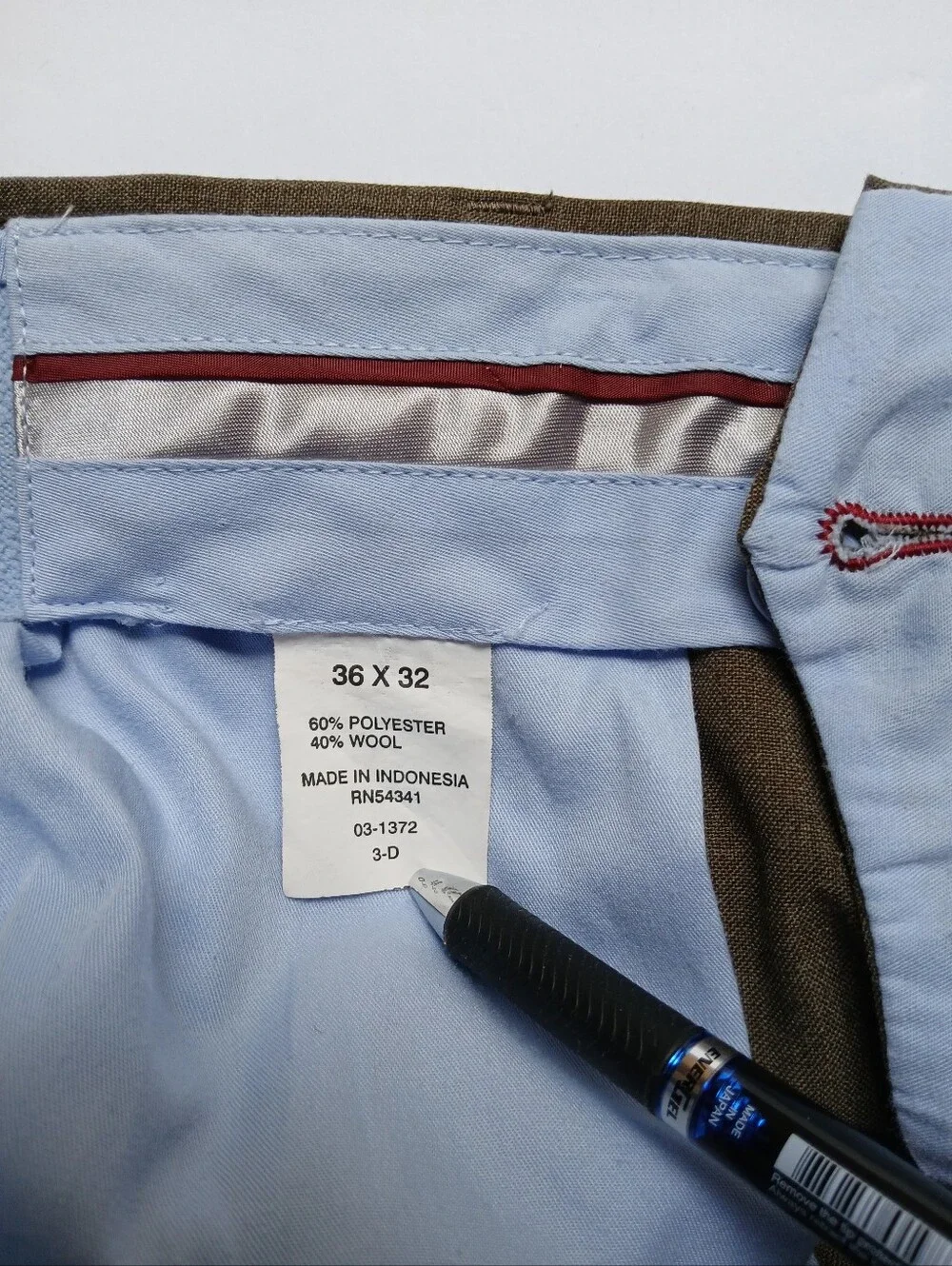 Mens Louis Raphael Rosso 36x32 Dress Pants, Gray Classic Fit, Flat Front